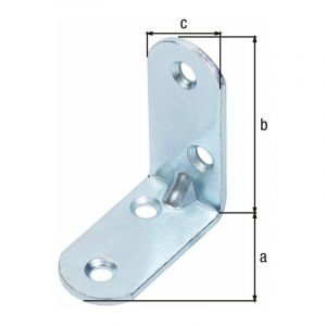 Gah-Alberts &Eacute;querre chaise nervur&eacute;e bouts ronds zingu&eacute;e 40x40x19