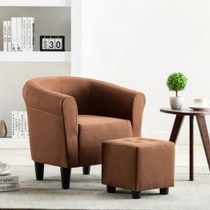 Image de VidaXL Fauteuil Tissu Marron