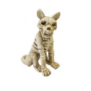 SQUELETTE CHIEN MÉCHANT RÉSINE 9 5X4X6 5CM Beige, Ivoire, Crème, Écru, Naturel, Taupe DECORS DE TABLE HALLOWEEN