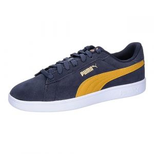 Puma Unisex Adults' Fashion Shoes SMASH 3.0 Trainers & Sneakers NAVY-AMBER GOLD WHITE, 41