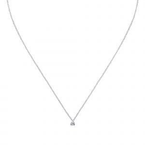 Cleor Collier En Argent 925/1000 Et Zircon