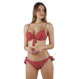 Admas pour femme. ADMAS Bikini Push Up Fleur d'ete rouge Admas