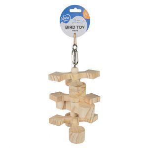 Jouet pour oiseaux pendentif de snack ou gelée en bois Duvoplus Brainy