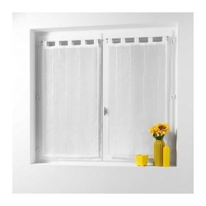 Homemaison Paire de voilages (60 x 160 cm) Linahe Blanc