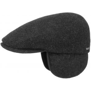 Stetson Kent Wool Earflaps Casquette plate anthracite L (58-59 cm)