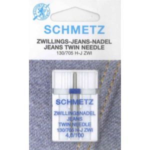 Image de Demeyere Aiguilles machine Schmetz universelles double jeans 4,0/100 - blister de 1