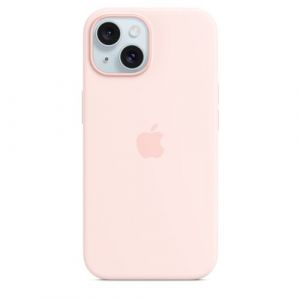 Apple Coque en silicone avec MagSafe pour iPhone 15 - Rose pale