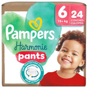 Pampers Harmonie Pants - Couches Culottes B&eacute;b&eacute; - Taille 6 - 15kg Et Plus, 24 Unit&eacute;s - B&eacute;b&eacute; & Maman