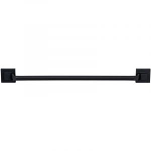 Wenko Vacuum-Loc Barre porte-serviettes Quadro, barre porte-serviettes en acier inoxydable 60 cm, fixation sans perçage, noir