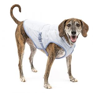 Kurgo Pullover pour Chien Core Sweater, Compatible avec Harnais pour Chien, Polaire légère, avec Fermeture éclair à Double Sens, Taille XS, Bleu