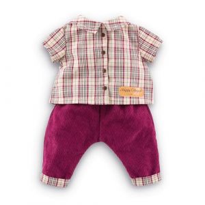 Corolle Chemise &Agrave; Carreaux & Pantalon Petit Explorateur, V&ecirc;tement Poupon 30cm, d&egrave;s 18 mois, 9000111320