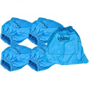 Vhbw 5x Filtres textiles compatible avec Lidl / Parkside PNTS 35/5 DE aspirateur sec et humide - Sac filtrant, lavable bleu