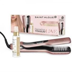 Saint Algue Fer a Lisser Coffret Lisseur vapeur Demeliss TITANIUM Love Edition Couleur GOL