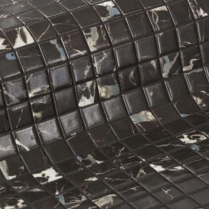 Zen Black Marbre - Mosaïque En Pâte De Verre Aspect Marbre Noir Mate 2,5x2,5 Cm