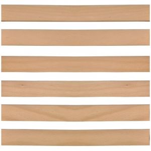 Image de Scm Créations - Lot de 6 Lattes 87,3 cm 873mm Largeur 38mm épaisseur 8mm bois hêtre durable Sommier lit canapé clic clac bz 7 plis rechange renfort