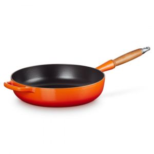 Le Creuset Sauteuse en Fonte Émaillée avec poignée en bois, 28 cm, Volcanique, 20259280900422