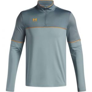 Under Armour Challenger Entraînement ¼ Zip Hommes, Pull zippé léger et Respirant, Haut 1/4 Zip au séchage Rapide, Jasper Blue/Squad Orange, L, Jasper Blue/Squad Orange, XL
