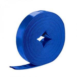 Tuyau de refoulement, d'arrosage plat en PVC - Bleu - 25 m x 25 mm - Linxor