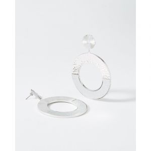 Boucles d'oreilles pendantes illusion argent blanc