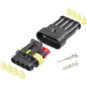 Image de TE Connectivity Set Superseal série AMP-Superseal 1.5mm Nbr total de pôles 4 4016139188287 Pas 6 mm 1 l'ens.