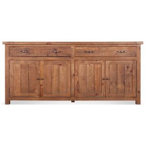 Décoration d'Autrefois Bahut 2 Tiroirs Bois Marron 200x45x90cm