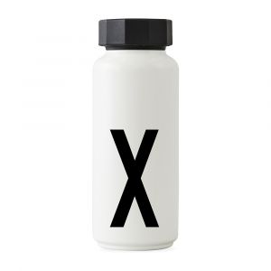Image de Design Letters Bouteille isotherme Arne Jacobsen / 500 ml - Lettre X blanc en métal
