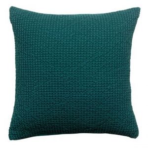 Declikdeco Coussin recyclé Maïa - Pétrole