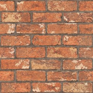 Rasch Pp duplex motif briques rouge