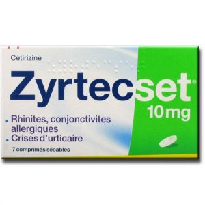 Ucb Pharma Zyrtecset 10 mg - Urticaire chronique 7 comprim&eacute;s