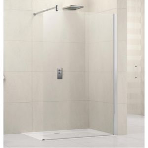 Image de Novellini Paroi de douche fixe Lunes H 110cm Transparent Silver