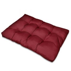 VidaXL Coussin de siège rembourré Bordeaux 120 x 80 x 10 cm