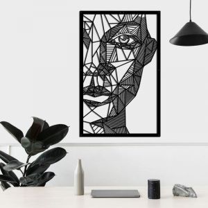 Homemania Décoration murale Silhouette 65x100 cm Métal Noir
