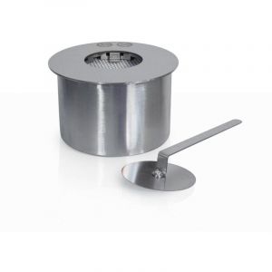 Divina Fire - Br&ucirc;leur rond pour chemin&eacute;e au bio&eacute;thanol chemin&eacute;e bio en acier inoxydable 2 lt d.20 cm