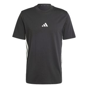 Adidas Homme Essential Three Stripes Single Jersey Tee, Black/White, XS
