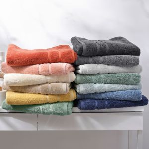 Drap de bain 100x150 gris brume en coton