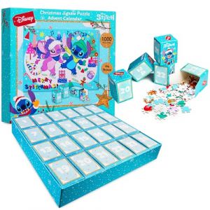 Calendrier de lAvent - Disney - Stitch 2024 - Puzzle 1000 pièces - Pour tous les âges - Officiel