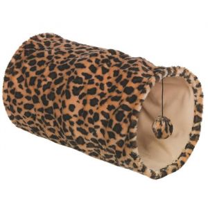 Image de Nobby Leopard Tunnel en Peluche pour Chat Léopard/Beige