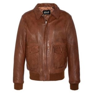 Schott Blouson pilote Marron - Couleur Marron - Taille L