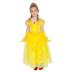 Rubies Déguisement luxe Princesse jaune 7-8 ans