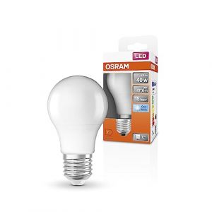 Osram LED Star Classic A40 LED lampe pour la prise E27, forme de poire, FR, 470 lumens, blanc froid (4000K), remplacement des ampoules 40W conventionnelles, non dimmables, 6 pack