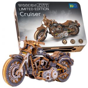 Wooden City Maquette en bois : moto Cruiser V-Twin édition limitée