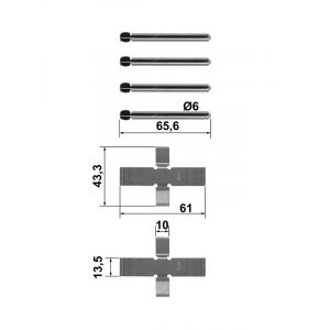 ATE Kit d'accessoires, plaquette de frein &agrave; disque 13.0460-0038.2