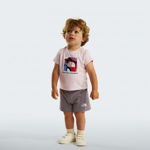 The North Face Ensemble Avec Short Standard Nse Box Play Pour B&eacute;b&eacute; Pale Blossom-transcendent Grey Taille 3-6 mois unisex