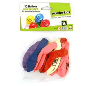 WDK Partner 10 ballons imprim&eacute;s Joyeux Anniversaire