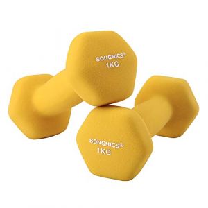 Songmics Lot de 2 haltères courtes en vinyle SYL62YL - 2 x 1 kg