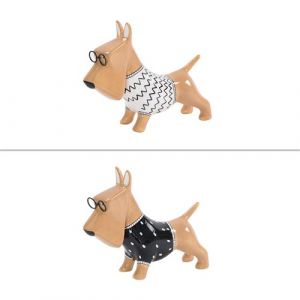 Table passion Statue : Chien Brutus 17 cm (1 modèle aléatoire) - Multicolore - Céramique