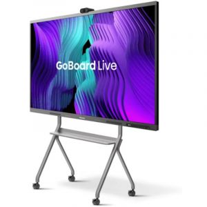 Hisense GoBoard Live 86MR6DE - Classe de diagonale 86" MR6DE Series &eacute;cran LCD r&eacute;tro-&eacute;clair&eacute; par LED - interactive - avec tableau blanc interactif int&eacute;gr&eacute;, &eacute;cran tactile (multi-touch), cam&eacute;ra 4K et r&eacute;seau de 8 microphones - Android - 4K UHD (2160p