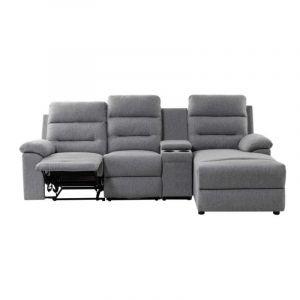 Image de Canapé d'Angle Droit & Coffre "Kaze" 250cm Gris Prix