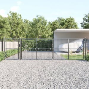 VidaXL Portal de jardin maille anthracite 500x175 cm acier galvanisé