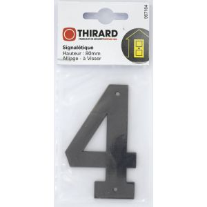 Image de THIRARD Chiffre 4 H,80Mm Noir - A Visser